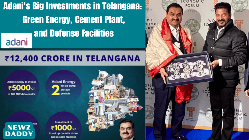 Adani's Big Investments in Telangana: Green Energy, Cement Plant, and Defense Facilities