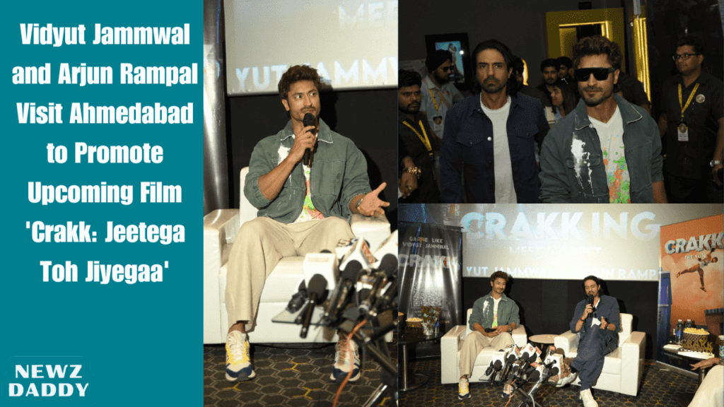 Vidyut Jammwal and Arjun Rampal Visit Ahmedabad to Promote Upcoming Film 'Crakk Jeetega Toh Jiyegaa