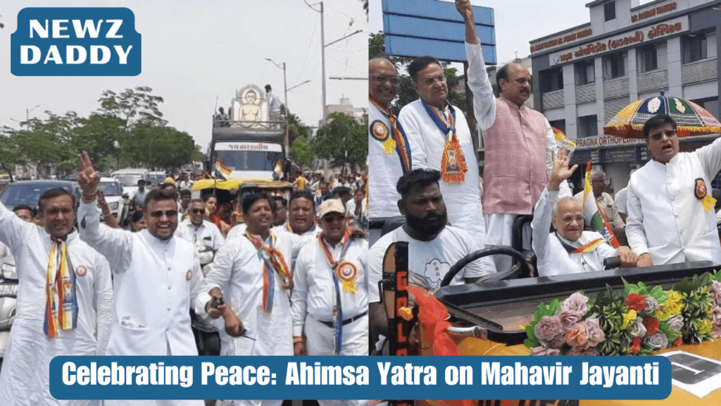 Celebrating Peace Ahimsa Yatra on Mahavir Jayanti