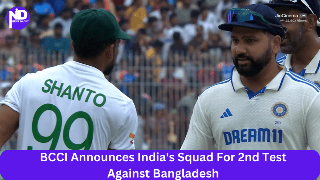 BCCI Announces India's Squad For 2nd Test Against Bangladesh