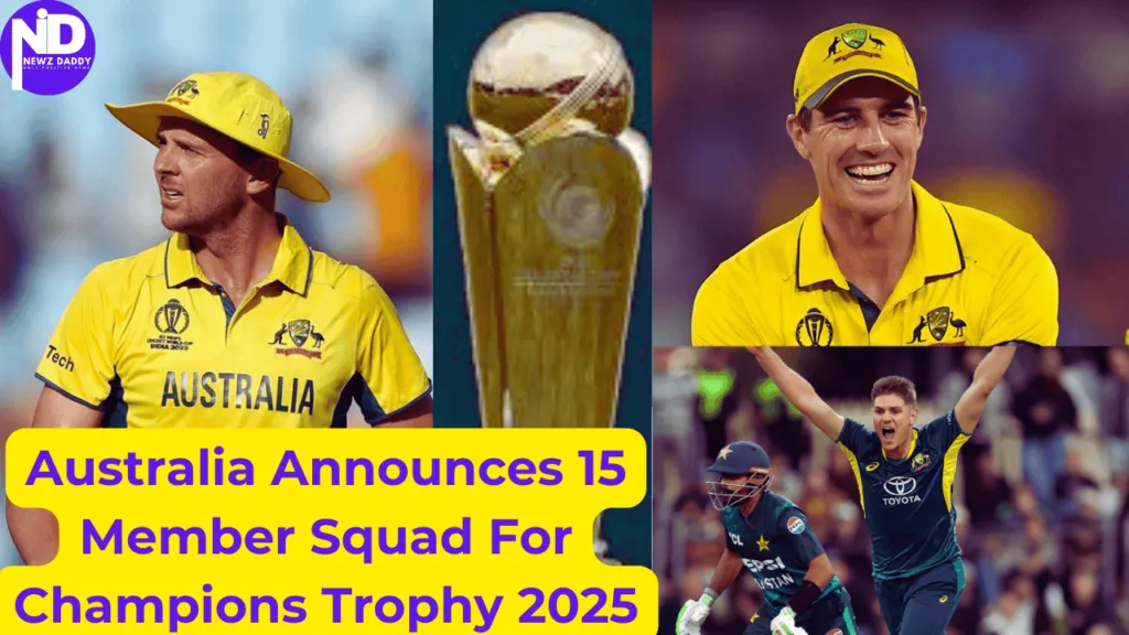 Australia Announces 15 Member Squad For Champions Trophy 2025